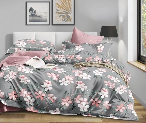 Изображение товара Комплект постельного белья Реноме 1.5сп Оливковая коллекция. Простыня на резинке УУ 1612 (поплин)