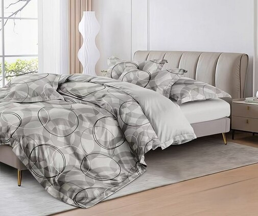 Изображение товара Комплект постельного белья Реноме 2сп Оливковая коллекция. Простыня на резинке УУ 2452 (поплин)