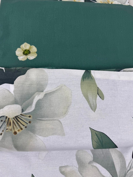 Изображение товара Комплект постельного белья Реноме 2сп Оливковая коллекция. Простыня на резинке УУ 3306 (поплин)