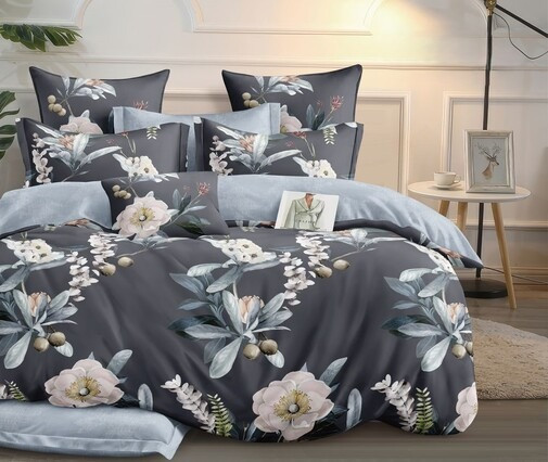 Изображение товара Комплект постельного белья Реноме 2сп Оливковая коллекция. Простыня на резинке УУ 7070 (поплин)