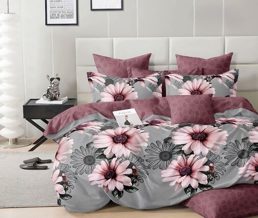 Изображение товара Комплект постельного белья Реноме 2сп Оливковая коллекция. Простыня на резинке УУ 7151 (поплин)