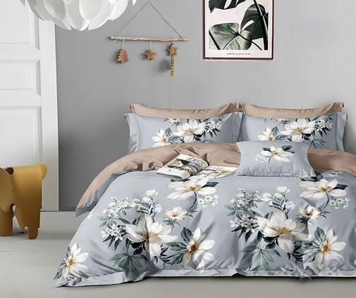 Изображение товара Комплект постельного белья Реноме 2сп Оливковая коллекция. Простыня на резинке УУ 877 (поплин)