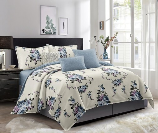 Изображение товара Комплект постельного белья Реноме Евро Оливковая коллекция. Простыня на резинке УУ 0615 (поплин)