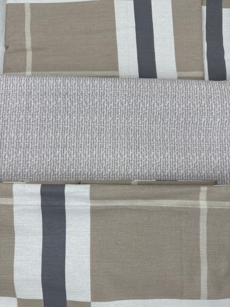 Изображение товара Комплект постельного белья Реноме Евро Оливковая коллекция. Простыня на резинке УУ 2040 (поплин)