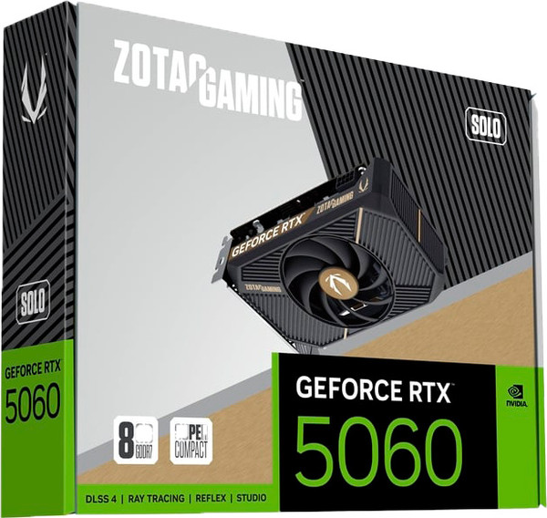 Изображение товара Видеокарта Zotac RTX 5060 Gaming SOLO 8GB (ZT-B50600G-10L)