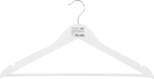 Изображение товара Деревянная вешалка-плечики Рыжий кот 311388 (белый)