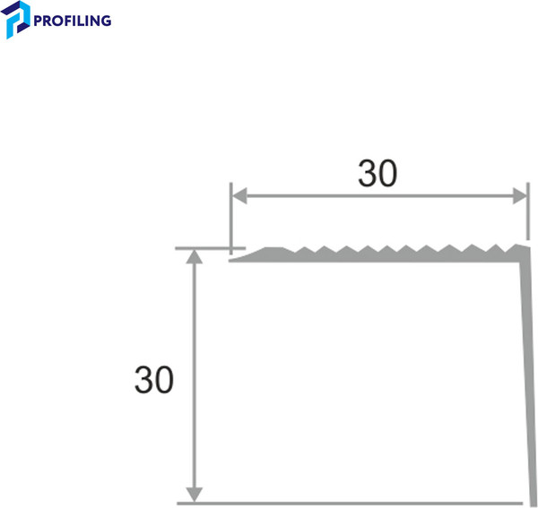 Изображение товара Порог Profiling Угловой ПР-30х30 с отверстиями (1.8м, серебристый)