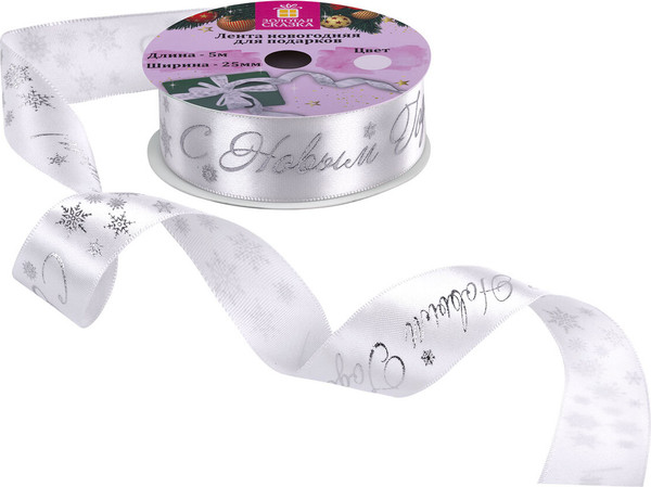 Изображение товара Лента декоративная Золотая сказка 592413 (белый)