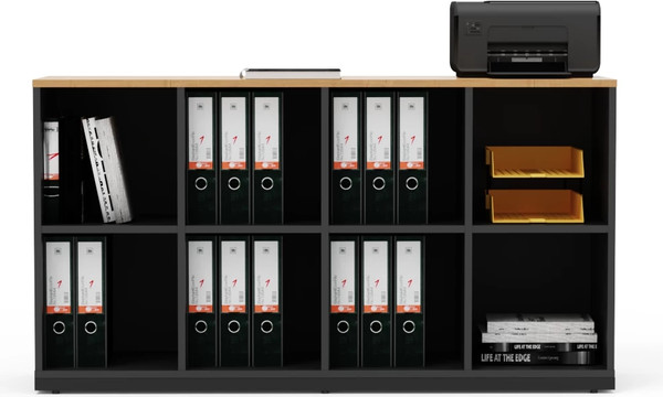 Изображение товара Тумба Crafto Хлоя 04 140x40x75 (графит дуб)