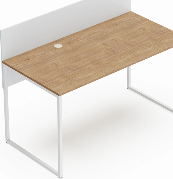 Изображение товара Письменный стол Crafto Тор с экраном 03 138x70x75 (белый дуб)