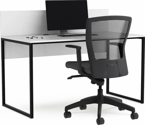 Изображение товара Письменный стол Crafto Тор с экраном 04 138x70x75 (белый/черный)