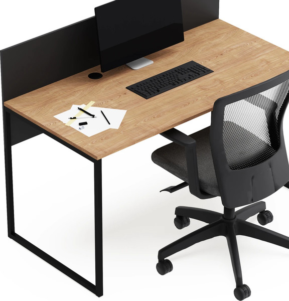 Изображение товара Письменный стол Crafto Тор с экраном 06 138x70x75 (графит дуб)