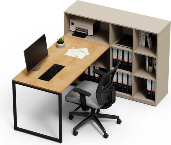 Изображение товара Письменный стол Crafto Тор Норма 03 178x140x111 (латте дуб)