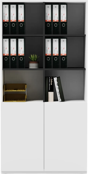 Изображение товара Стеллаж Crafto Сид 02 90x40x181 (белый/графит)