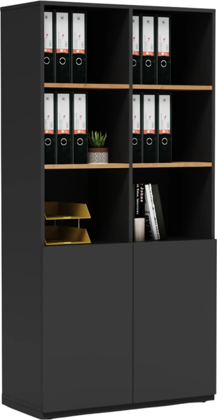 Изображение товара Стеллаж Crafto Сид 03 90x40x181 (графит/дуб)