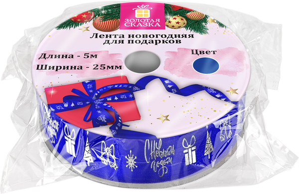 Изображение товара Лента декоративная Золотая сказка 592415 (синий)