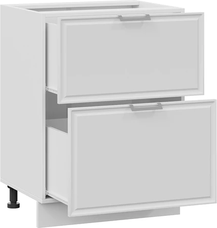 Изображение товара Шкаф-стол кухонный ТриЯ Белладжио 1Н5Я2 с двумя ящиками (белый/фон белый)