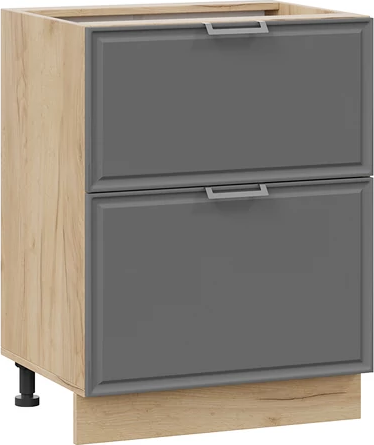 Изображение товара Шкаф-стол кухонный ТриЯ Белладжио 1Н8Я2 с двумя ящиками  (дуб крафт золотой/софт графит)