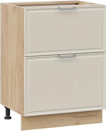 Изображение товара Шкаф-стол кухонный ТриЯ Белладжио 1Н8Я2 с двумя ящиками (дуб крафт золотой/софт панакота)