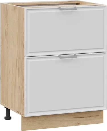 Изображение товара Шкаф-стол кухонный ТриЯ Белладжио 1Н8Я2 с двумя ящиками (дуб крафт золотой/фон белый)