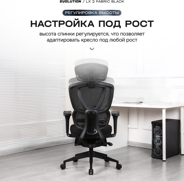 Изображение товара Кресло офисное Evolution LX 2 (черный)