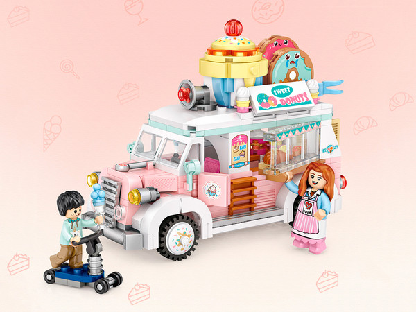 Изображение товара Микроконструктор LOZ Фудтрак Сладости 1738