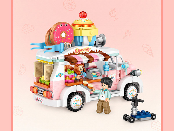 Изображение товара Микроконструктор LOZ Фудтрак Сладости 1738