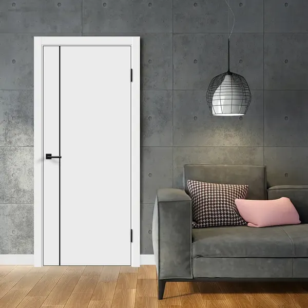 Изображение товара Дверь межкомнатная Velldoris Эмаль Flat M1 90x200 (белый)
