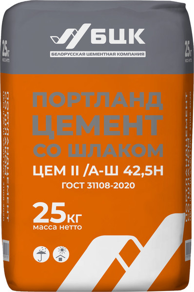 Изображение товара Цемент БЦК Портландцемент ЦЕМ II 42.5Н (25кг, Кричев)