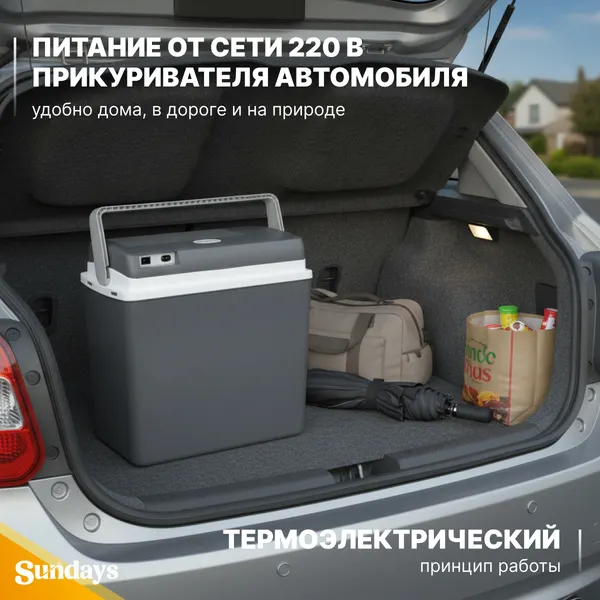 Изображение товара Автохолодильник Sundays SN-22 (серый)