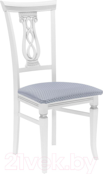 Изображение товара Стул Импэкс Leset Юта (белый 9003/патина серебро/жаккард Атина серебро Ж4.04)