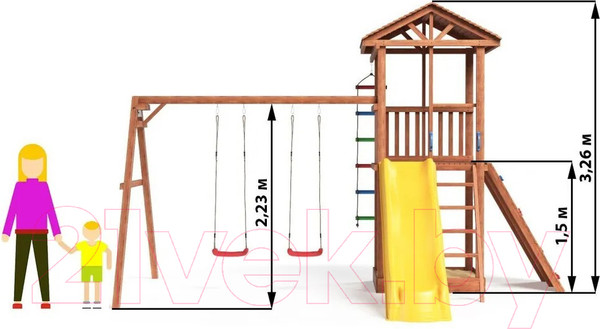 Изображение товара Игровой комплекс National Tree Company Спортивный городок / СГ5-Р912
