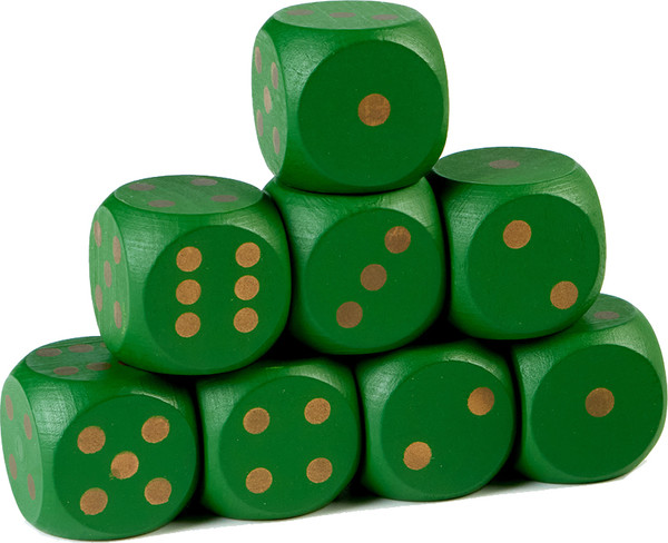 Изображение товара Набор кубиков для настольной игры Sima-Land 10514678 (30шт, зеленый)