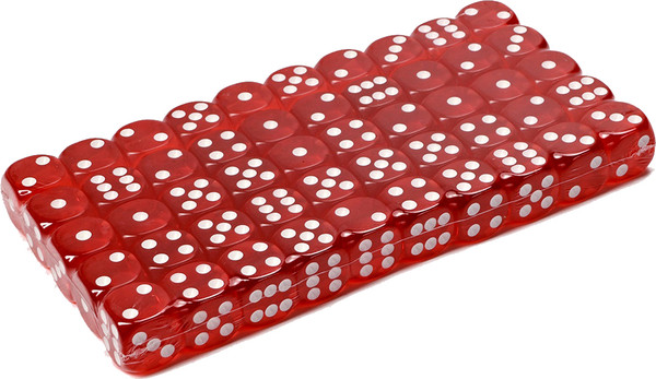 Изображение товара Набор кубиков для настольной игры Sima-Land 10613124 (50шт, красный)