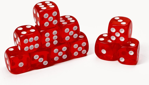 Изображение товара Набор кубиков для настольной игры Sima-Land 10613124 (50шт, красный)