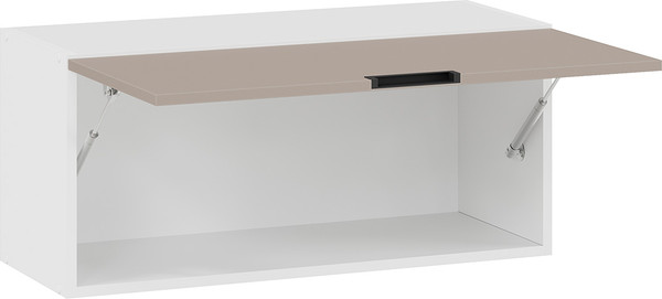 Изображение товара Шкаф навесной для кухни ТриЯ Гренада 1В8Г с одной откидной дверью (белый/холст латте)