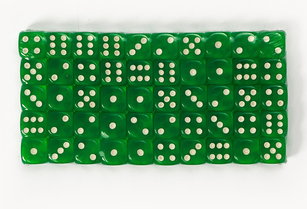 Изображение товара Набор кубиков для настольной игры Sima-Land 10613125 (50шт, зеленый)