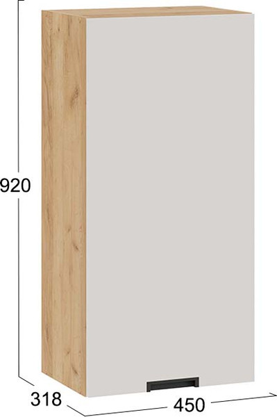 Изображение товара Шкаф навесной для кухни ТриЯ Гренада 1ВВ45 с одной дверью (дуб крафт золотой/холст мокко)