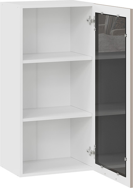 Изображение товара Шкаф навесной для кухни ТриЯ Гренада 1ВВ45С с одной дверью (белый/холст латте)