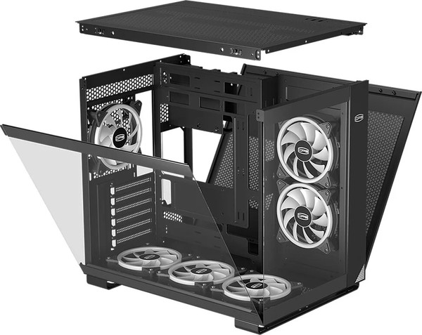 Изображение товара Корпус для компьютера PCCooler C3 T500 ARGB BK / C3-T500BKD6-GL (черный, без БП)