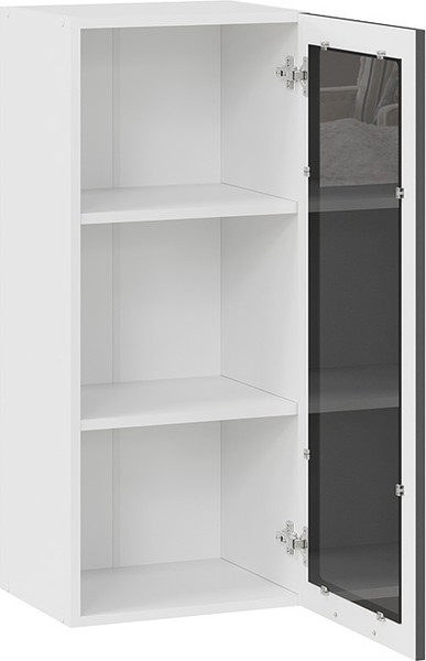 Изображение товара Шкаф навесной для кухни ТриЯ Гренада 1ВВ4С с одной дверью (белый/холст вулкан)