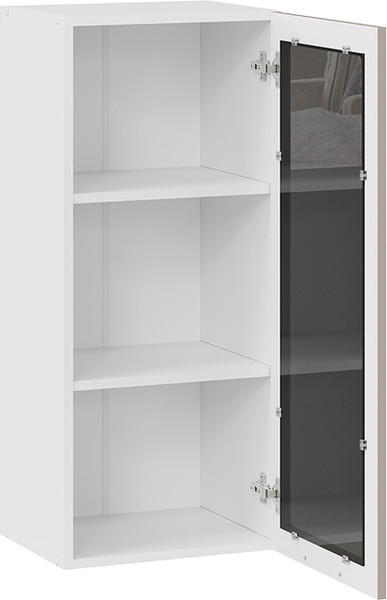 Изображение товара Шкаф навесной для кухни ТриЯ Гренада 1ВВ4С с одной дверью (белый/холст латте)