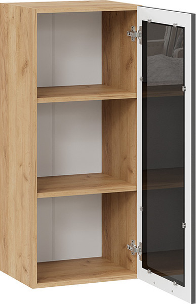 Изображение товара Шкаф навесной для кухни ТриЯ Гренада 1ВВ4С с одной дверью (дуб крафт золотой/холст вулкан)