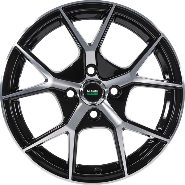 Изображение товара Литой диск Megami MGM-18FF 15x6" 4x100мм DIA 56.6мм ET 40мм BKF