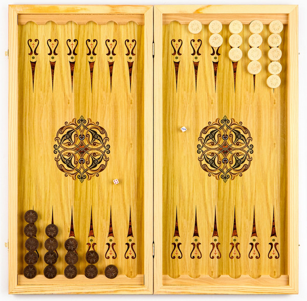 Изображение товара Набор фишек для настольной игры Sima-Land для нард и шашек Восьмилистник / 2590526 (30шт)