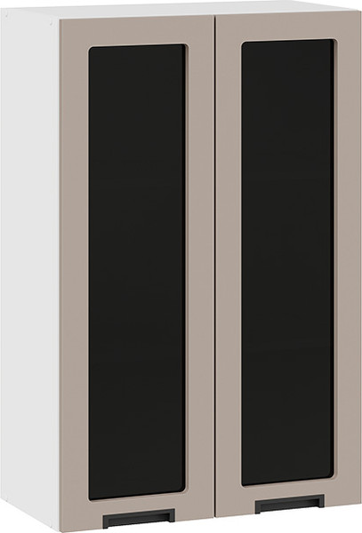 Изображение товара Шкаф навесной для кухни ТриЯ Гренада 1ВВ6С с двумя дверьми (белый/холст латте)