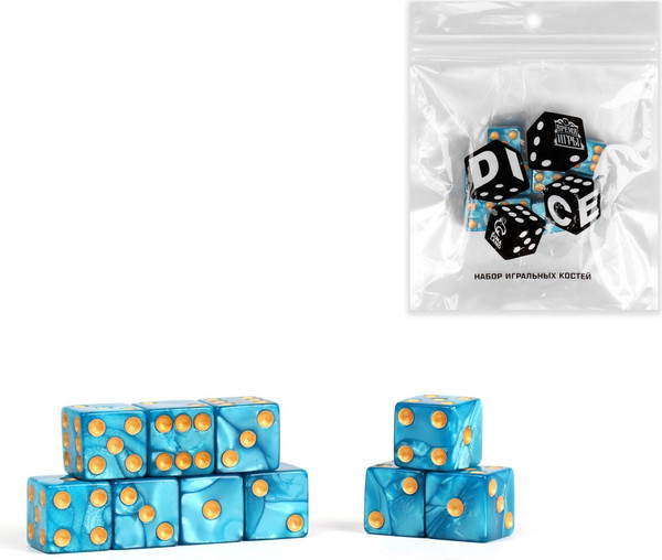 Изображение товара Набор кубиков для настольной игры Время игры 9889079 (10шт)