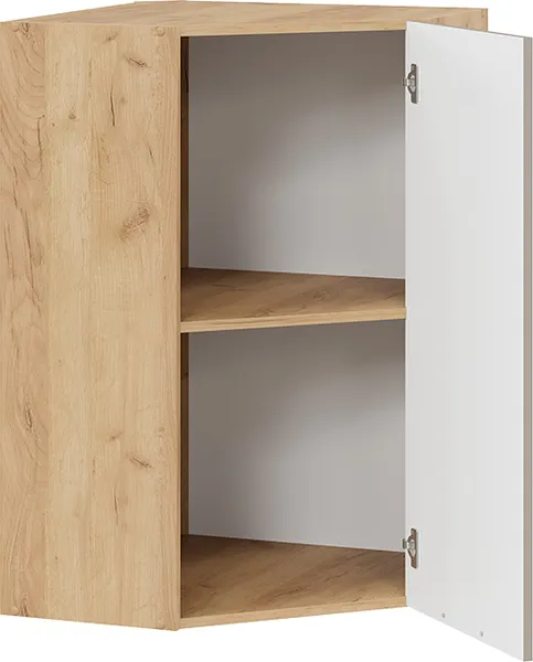 Изображение товара Шкаф навесной для кухни ТриЯ Гренада 1ВВ6У угловой (дуб крафт золотой/холст латте)