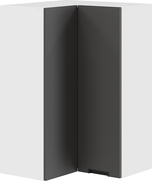 Изображение товара Шкаф навесной для кухни ТриЯ Гренада 1ВВ6УП угловой прямой (белый/холст вулкан)