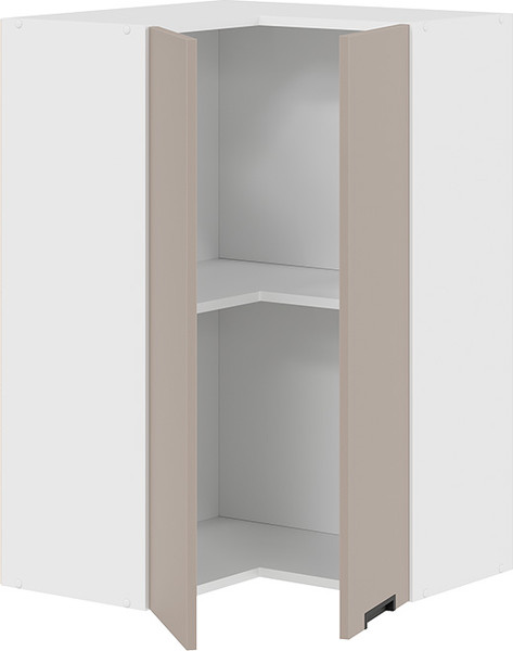 Изображение товара Шкаф навесной для кухни ТриЯ Гренада 1ВВ6УП угловой прямой (белый/холст латте)